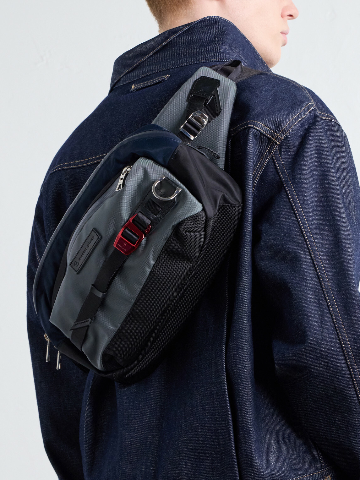 Master-Piece - Leather-Trimmed CORDURA® Twill Belt Bag