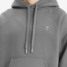 AMI Paris Men's Tonal ADC Hoodie in Smoke Grey