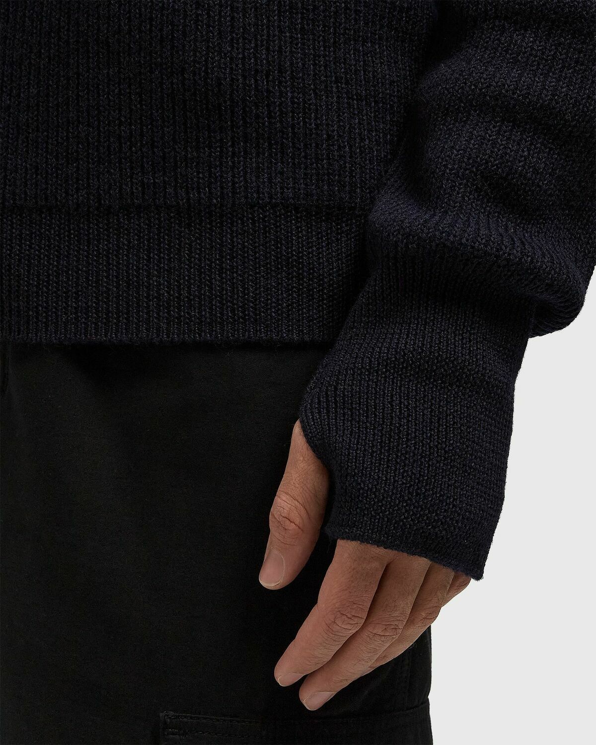 Norse Projects Henning Cotton Wool Rib Sweater Blue Mens Pullover