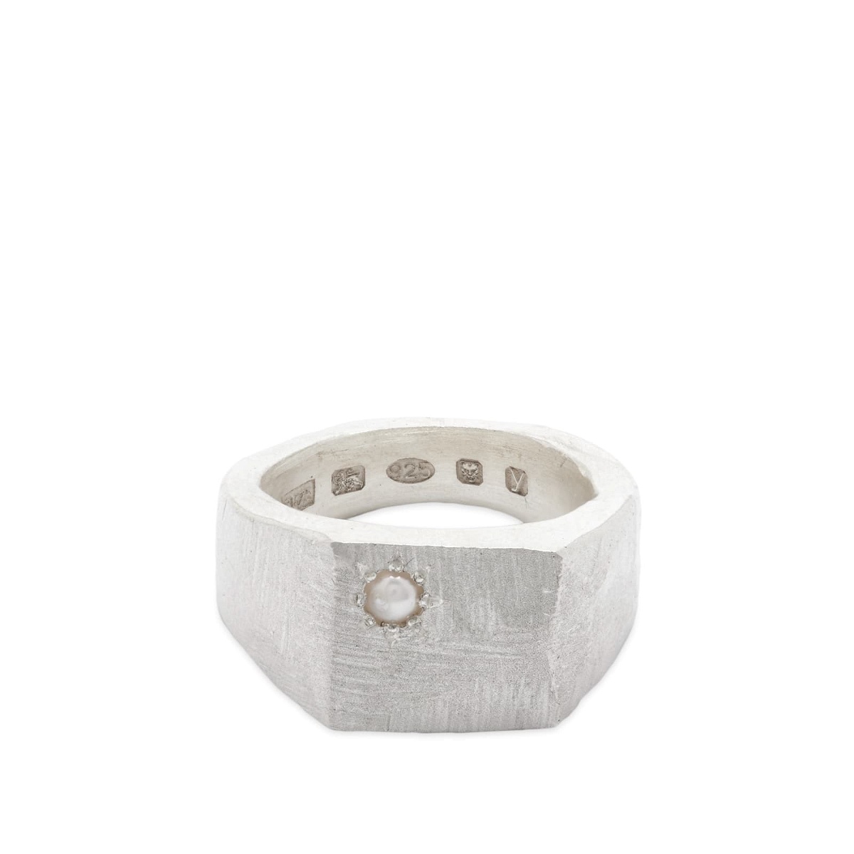 Photo: The Ouze Men's Pearl Signet Ring in Silver