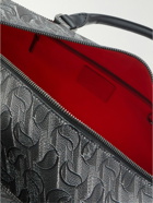 Christian Louboutin - Sneakender Studded Rubber-Trimmed Textured-Leather Weekend Bag