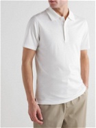 Dunhill - Cotton and Silk-Blend Polo Shirt - White
