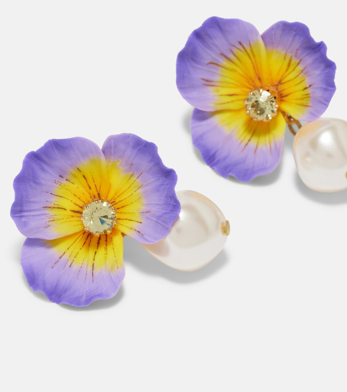 Jennifer Behr Embellished floral drop earrings