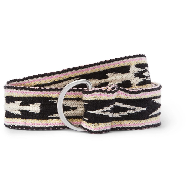 Photo: Isabel Marant - Balknit 4cm Intarsia Cotton Belt - Black