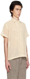 Bode Beige Semi-Sheer Shirt