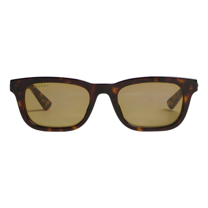 Photo: Gucci Men's GG2248S Lettering Sunglasses in Havana/Brown