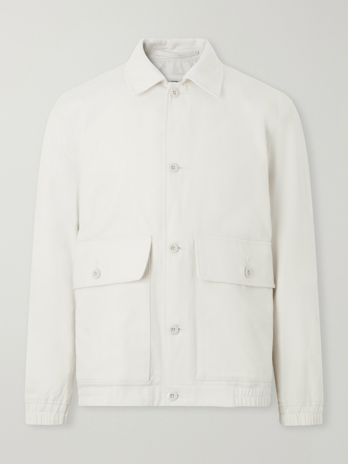 ATON - Wool And Cotton-Blend Twill Jacket - Neutrals
