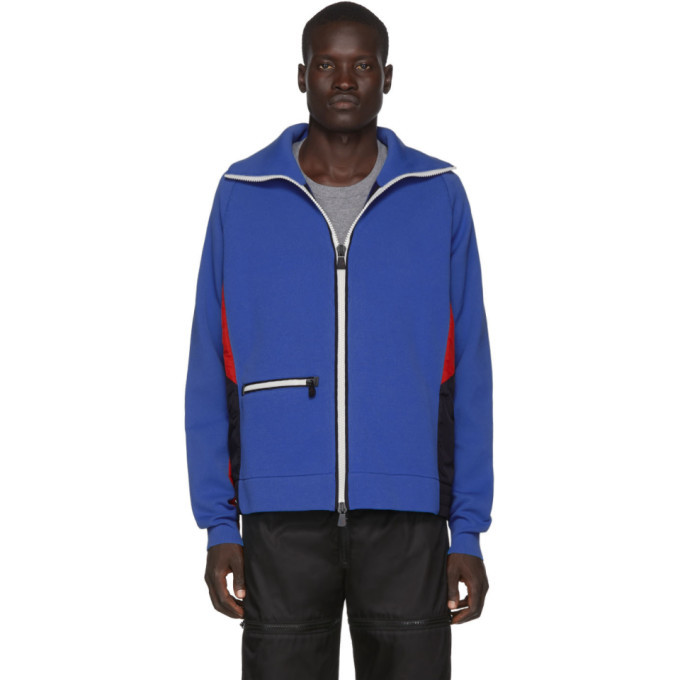 Photo: Moncler Grenoble Blue Knit Bomber Jacket