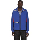 Moncler Grenoble Blue Knit Bomber Jacket