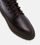 Le Monde Béryl Dolomite leather lace-up boots