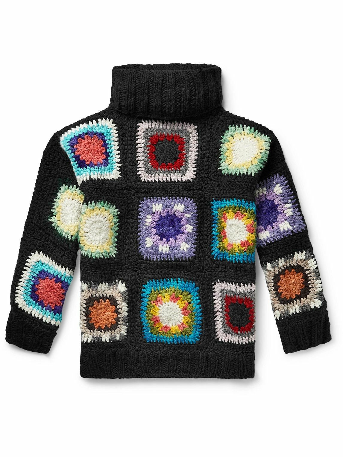 Photo: Chamula - Crocheted Merino Wool Rollneck Sweater