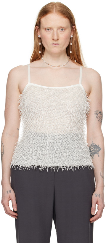 Photo: Elleme White Fluffy Tank Top