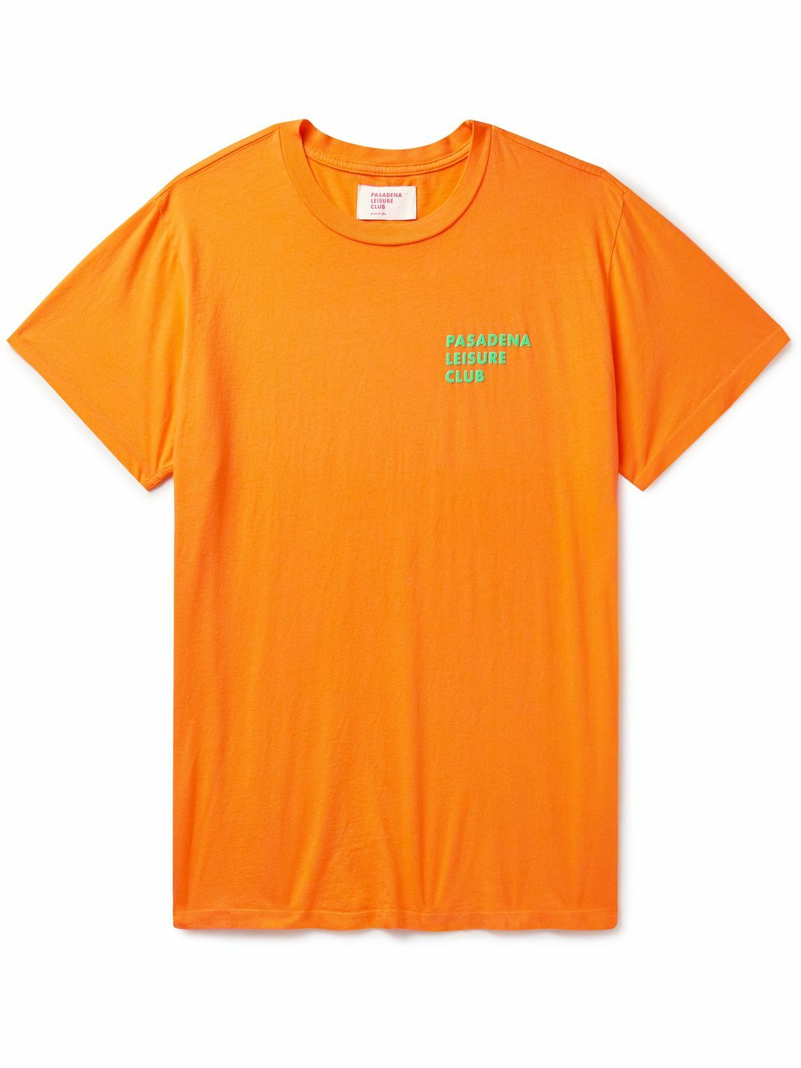 Pasadena Leisure Club - Logo-Print Cotton-Jersey T-Shirt - Orange
