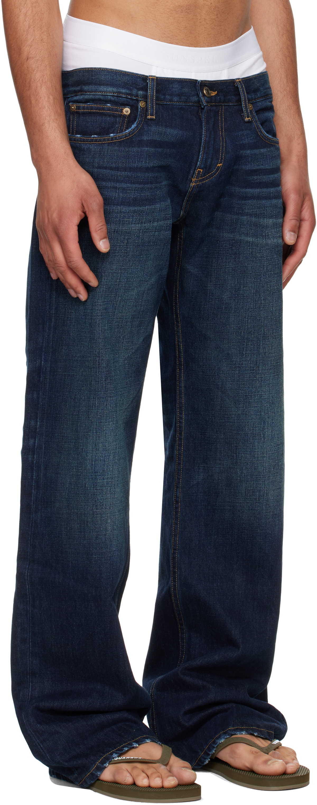 Raimundo Langlois Navy Bootcut Jeans