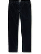 NN07 - Karl Straight-Leg Organic Cotton-Blend Corduroy Trousers - Blue