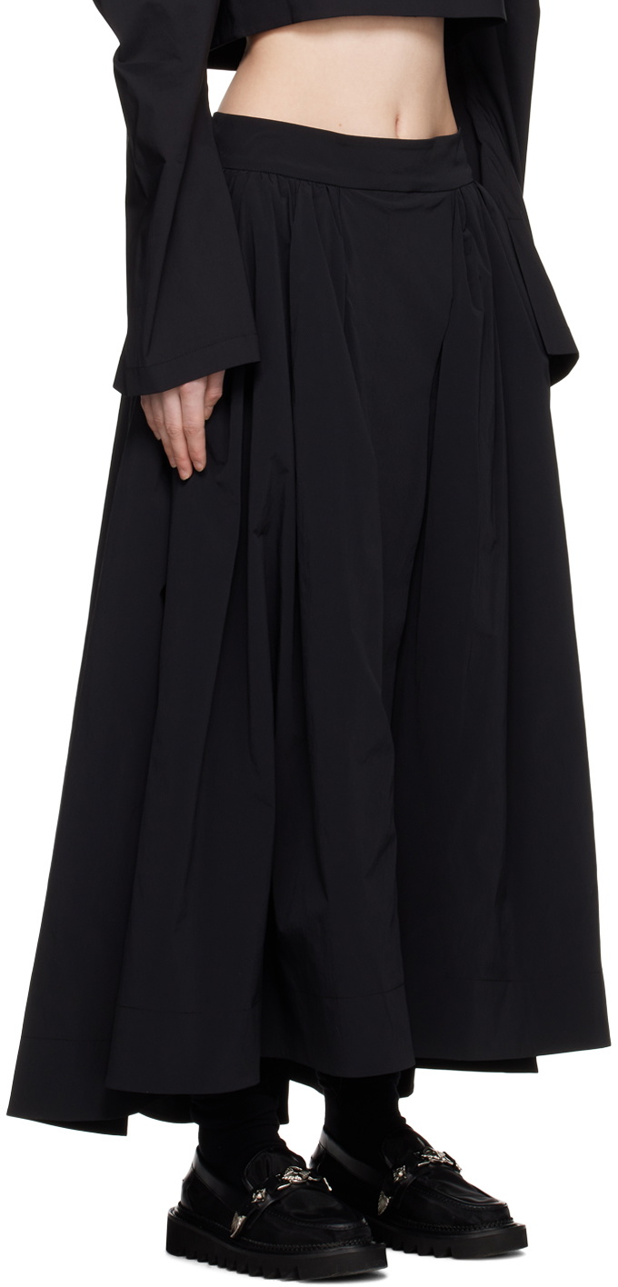 MINJUKIM Black Volume Wrap Midi Skirt