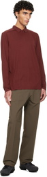 Veilance Burgundy Frame LS Polo