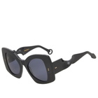 JW Anderson Women's Twister Sunglasses in Black 