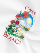 Casablanca - LA Days Logo-Print Organic Cotton-Jersey T-Shirt - White