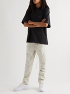 FEAR OF GOD ESSENTIALS - Logo-Print Cotton-Jersey Polo Shirt - Black