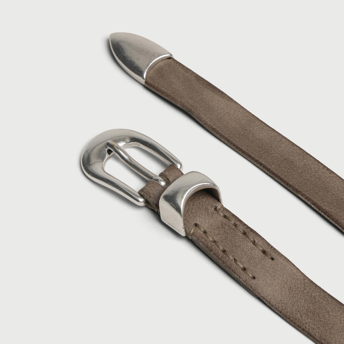 Our Legacy Men's Sundried Clay Leather 2 Cm Belt