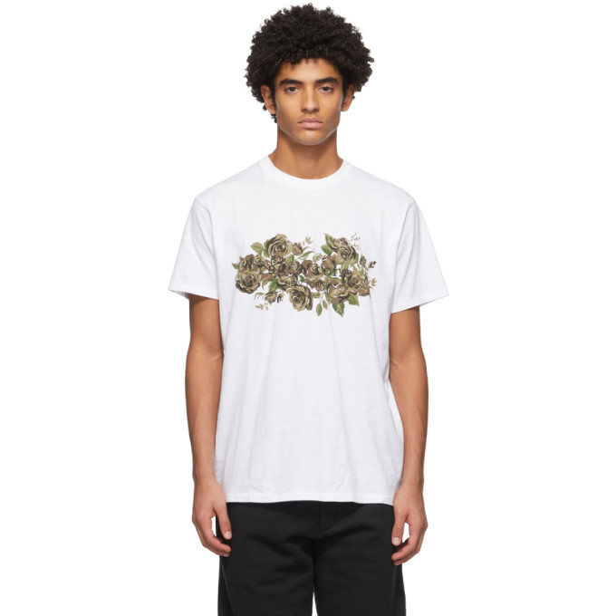 Photo: rag and bone White Floral Camo T-Shirt