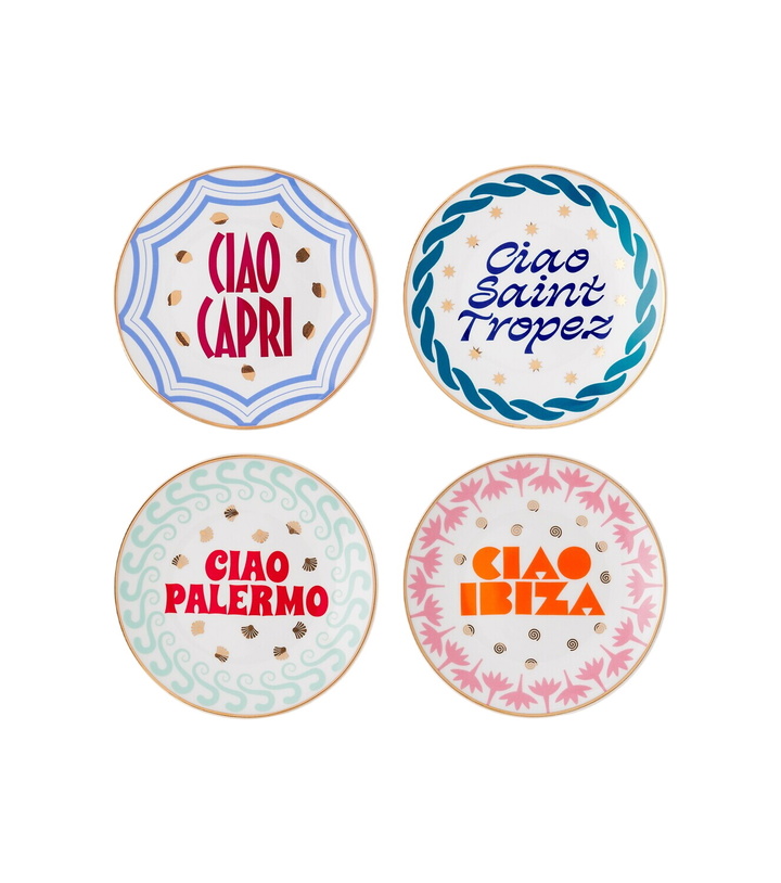 Photo: Bitossi Ciao Mondo set of 4 porcelain plates