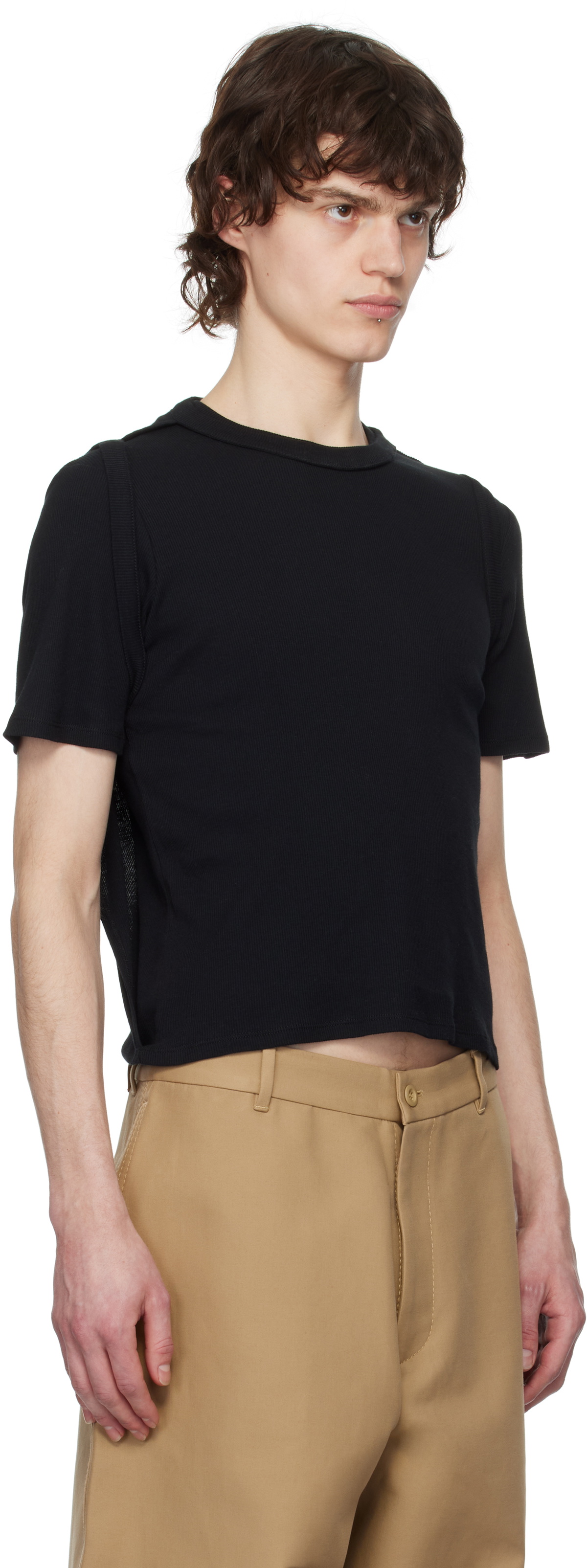 【関税込み】Eckhaus Latta ブラック Flip Tシャツ Eckhaus Latta Black Flip T-shirt Eckhaus Latta