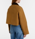 JW Anderson Corduroy-trimmed cropped cotton jacket