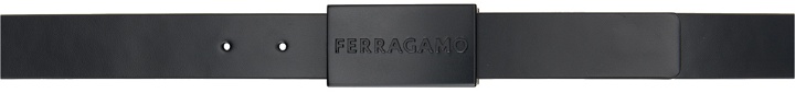 Photo: Ferragamo Black & Gray Ferragamo Reversible Belt