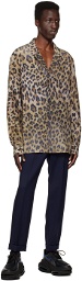 Balmain Brown Leopard Shirt