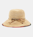 Missoni Crochet raffia bucket hat