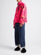 Loewe - Logo-Jacquard Fleece Half-Zip Sweatshirt - Pink