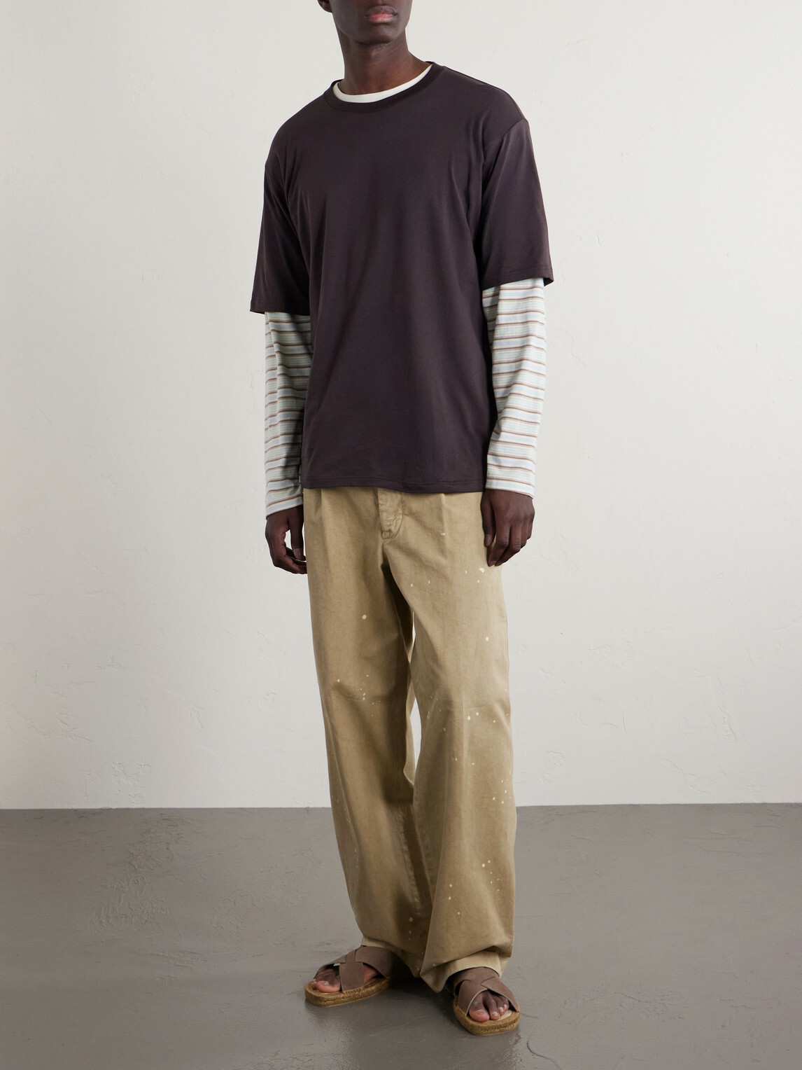 ssstein - Suvin Cotton-Jersey T-Shirt - Brown
