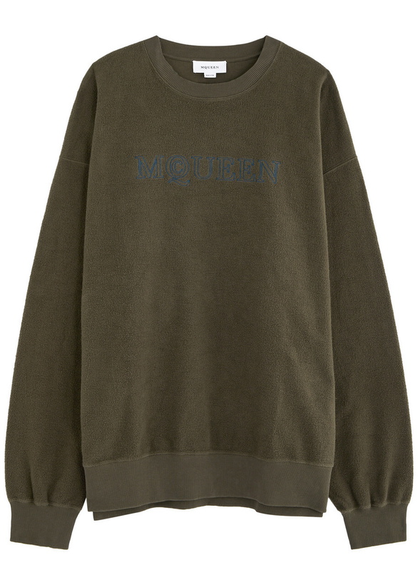 Photo: Alexander Mcqueen Logo-embroidered Cotton Sweatshirt Green
