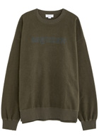 Alexander Mcqueen Logo-embroidered Cotton Sweatshirt Green