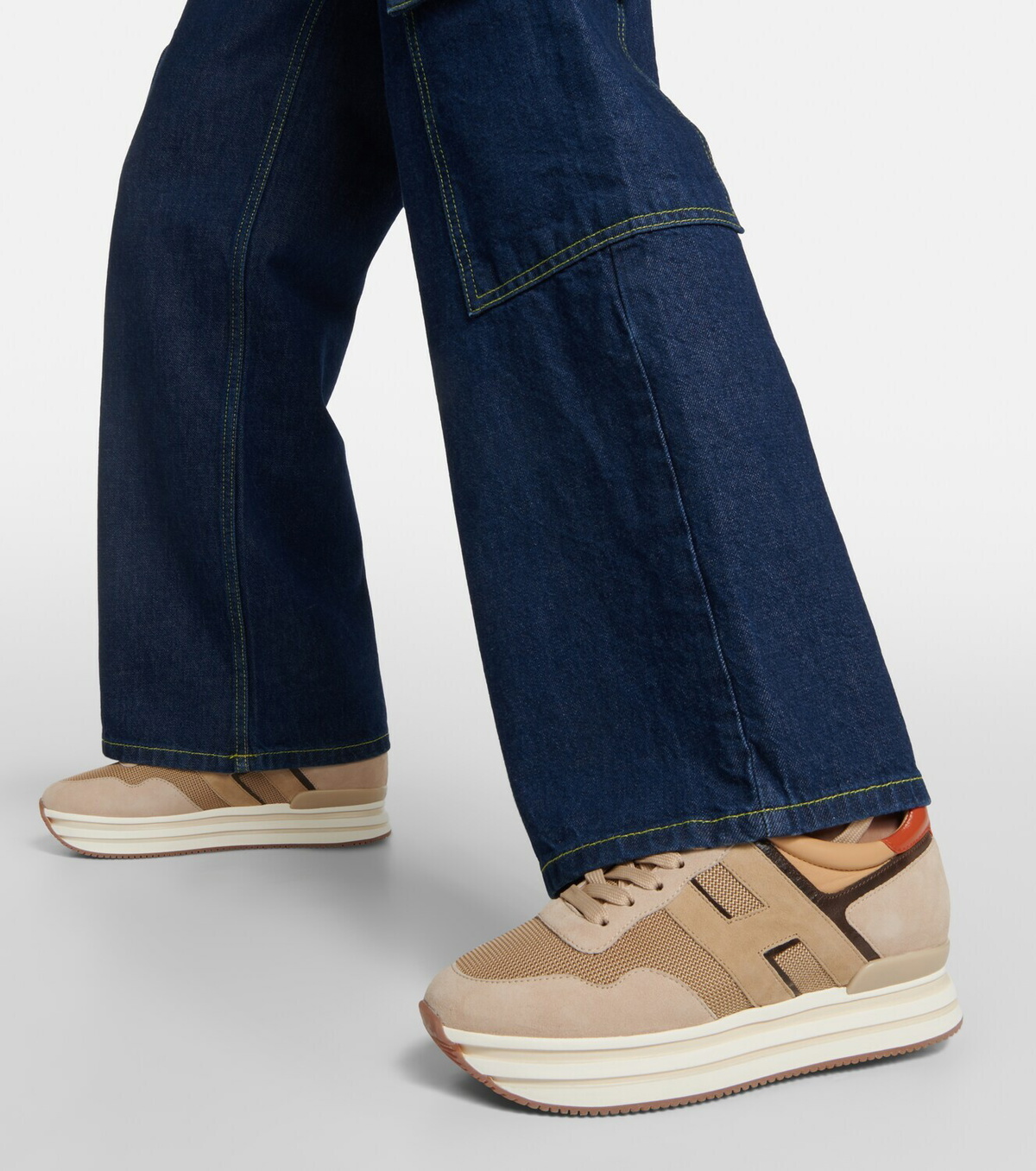 Hogan Midi H222 suede platform sneakers Hogan
