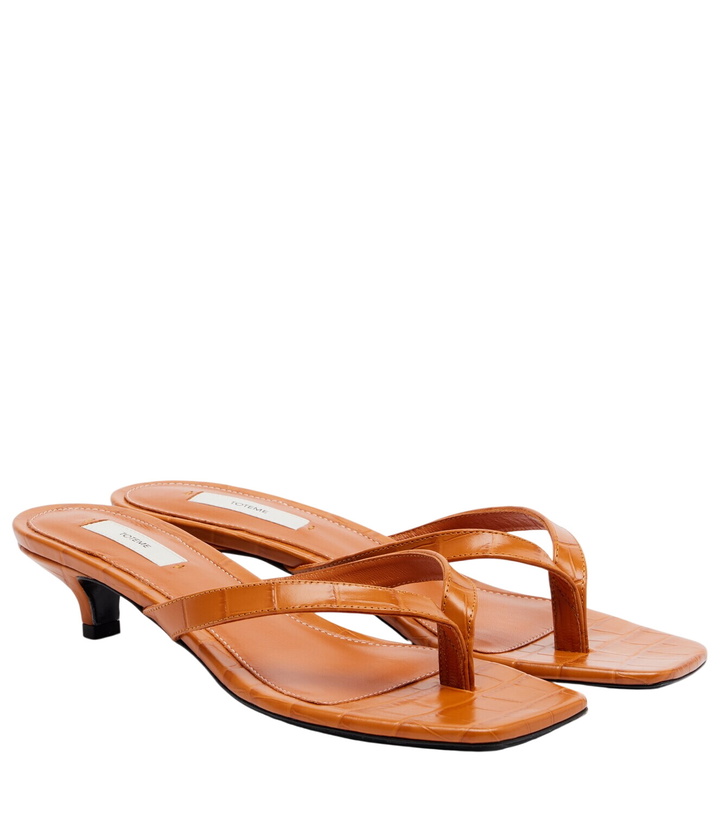 Photo: Toteme Croc-effect leather thong sandals