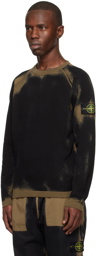 Stone Island Black & Taupe Raglan Sweatshirt