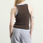 Charles Jeffrey Loverboy Women's Double Logo Tank Top in Brown/Light Blue