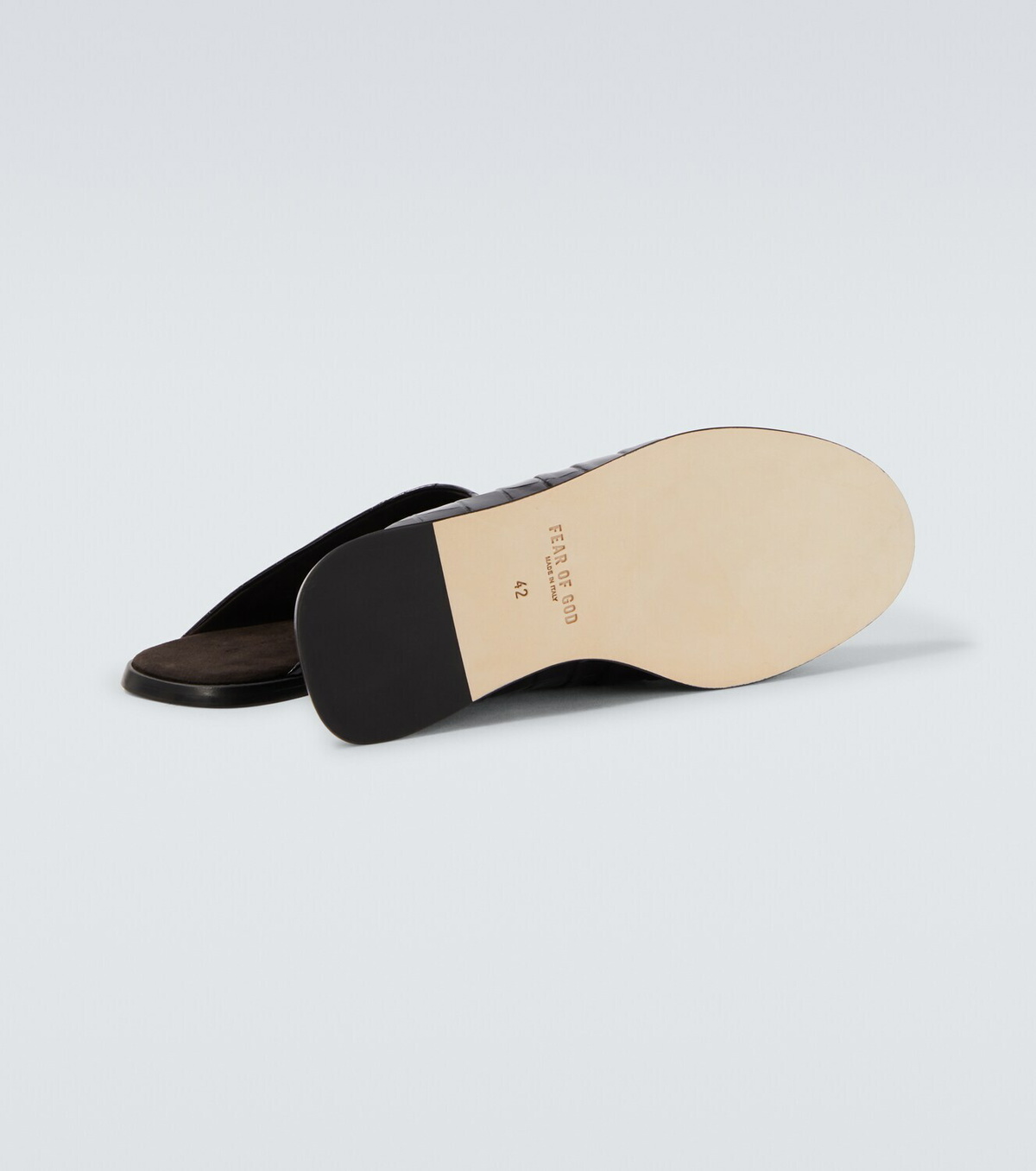 Fear of God Croc-effect leather mules