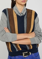 Versace Logo-embroidered Wool Cardigan Grey