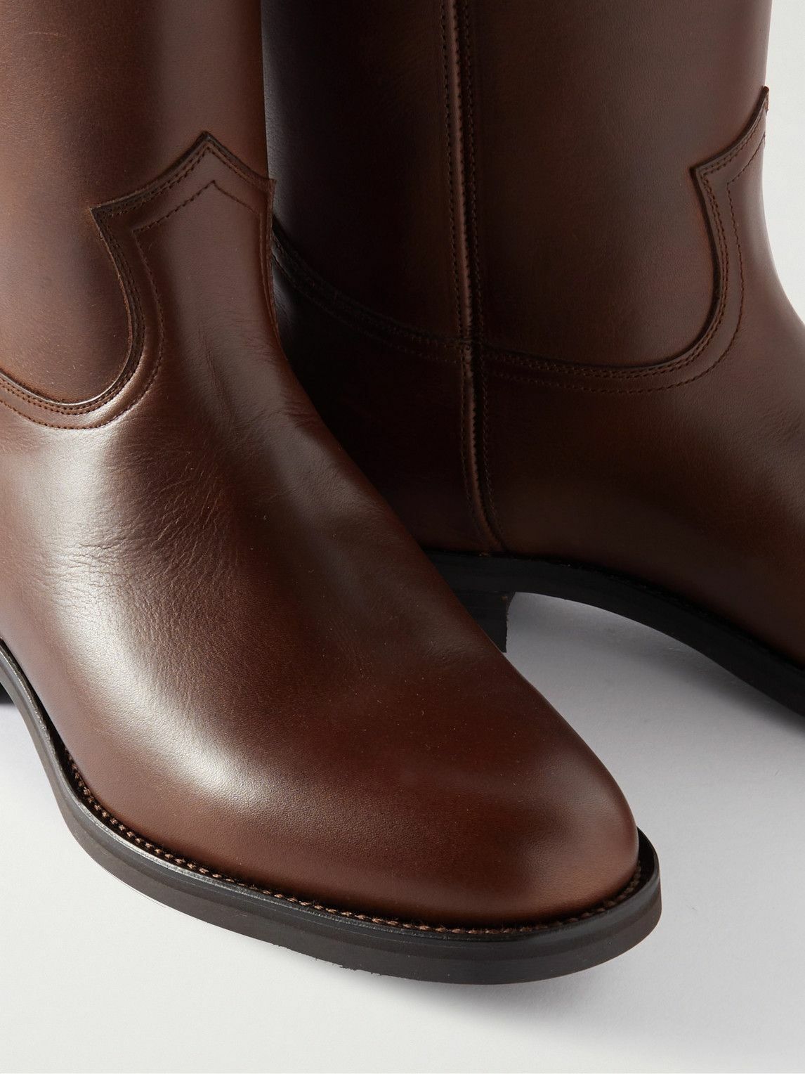Sid Mashburn Brown Leather Jodhpur Boots Chelsea Boot in Espresso Calfskin | Shop Sid Mashburn main image 3