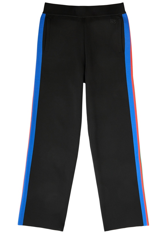 Photo: Wales Bonner Tide Striped Knitted Sweatpants Black
