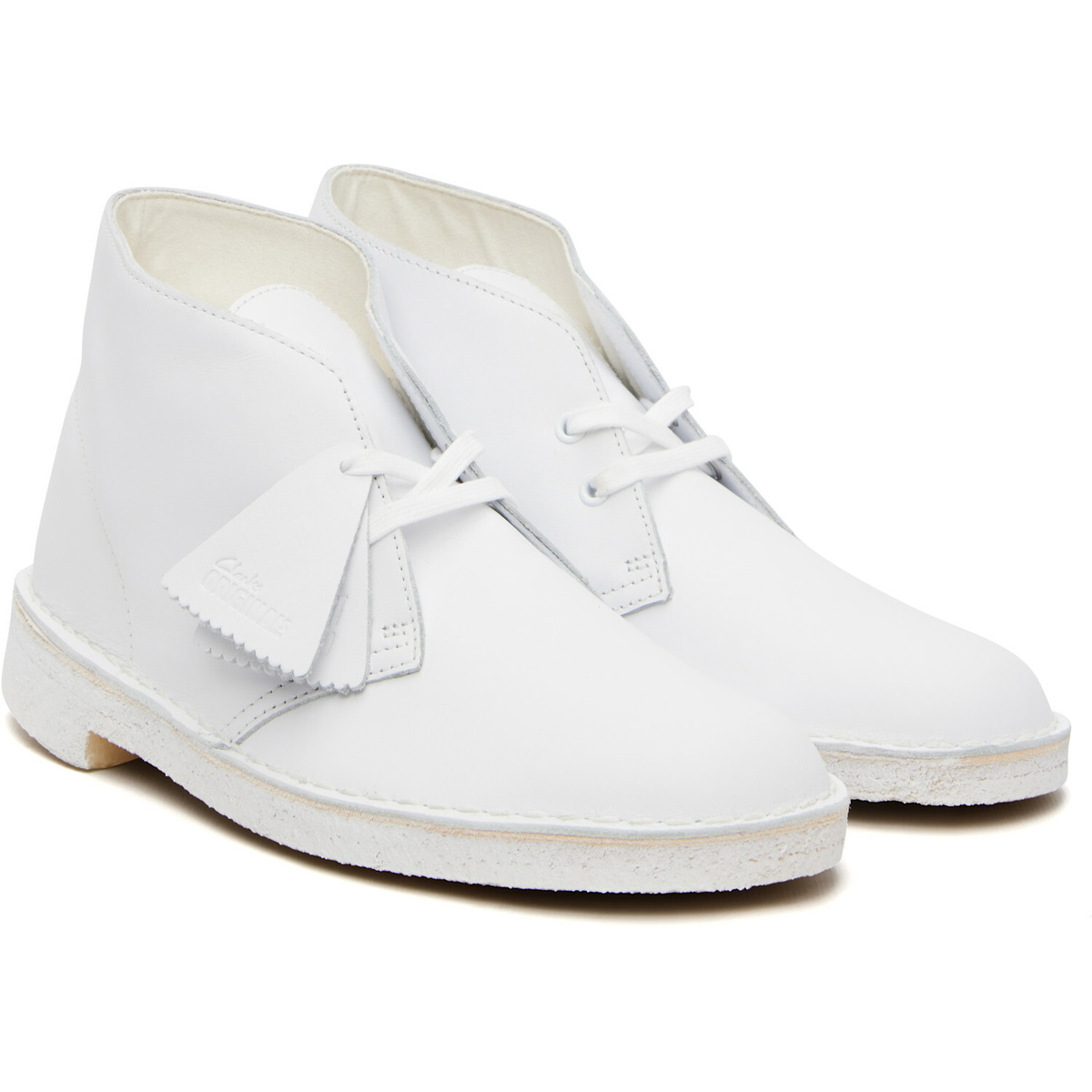 Clarks Originals White Suede Desert Boots