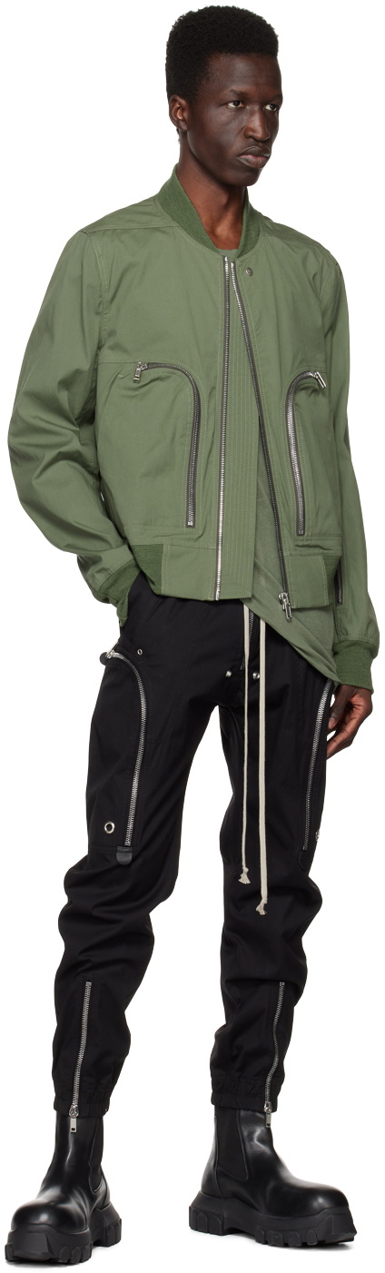 Rick Owens Green Bauhaus Flight Bomber Jacket Rick Owens