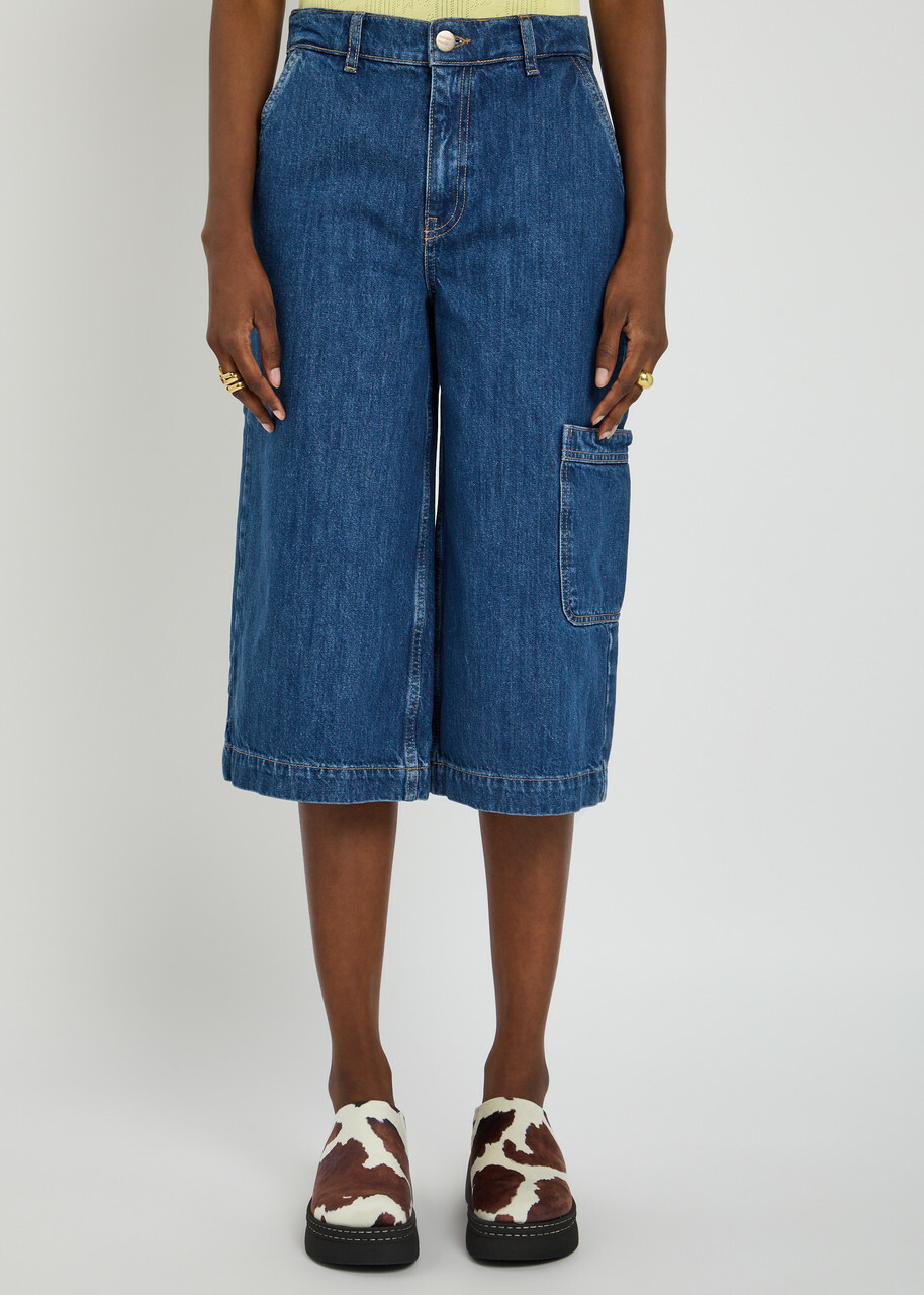 デニム・ジーパン Damson Madder Iza Denim Culotte iza cullote - texas wash – Damson Madder
