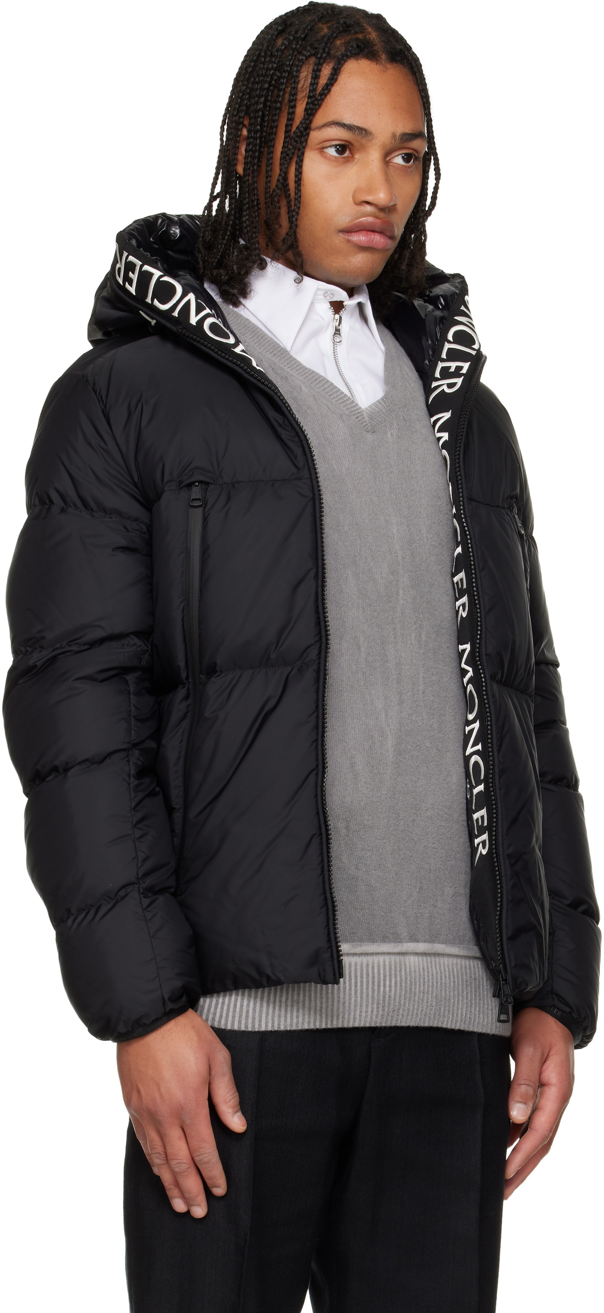 Moncler Black Montcla Hooded Short Down Jacket Moncler