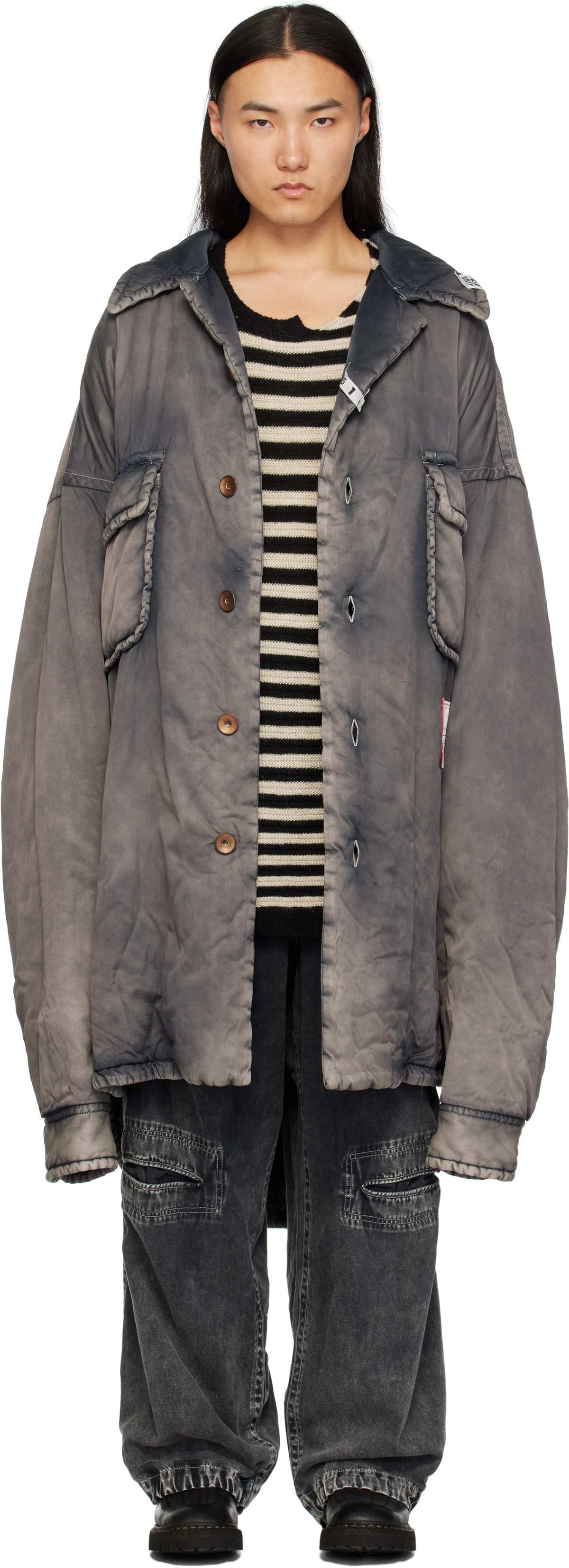 ジャケット・アウター MIHARA YASUHIRO Wool Silk Down Coat Maison Mihara Yasuhiro Men's' Super Big Down Jacket in Black | LN-CC®