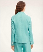 Brooks Brothers Women's Relaxed Linen Jacket | Green